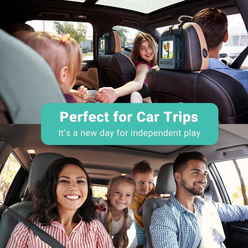 pofoto DVD Player Headrest Mount Holder Car Back seat Headrest Holder for Swivel & Flip Portable DVD Player, Suitable for 7.5 inch Player - Image 3